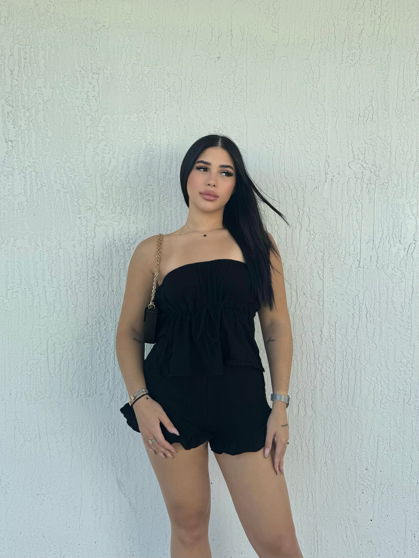 Black Shorts Set