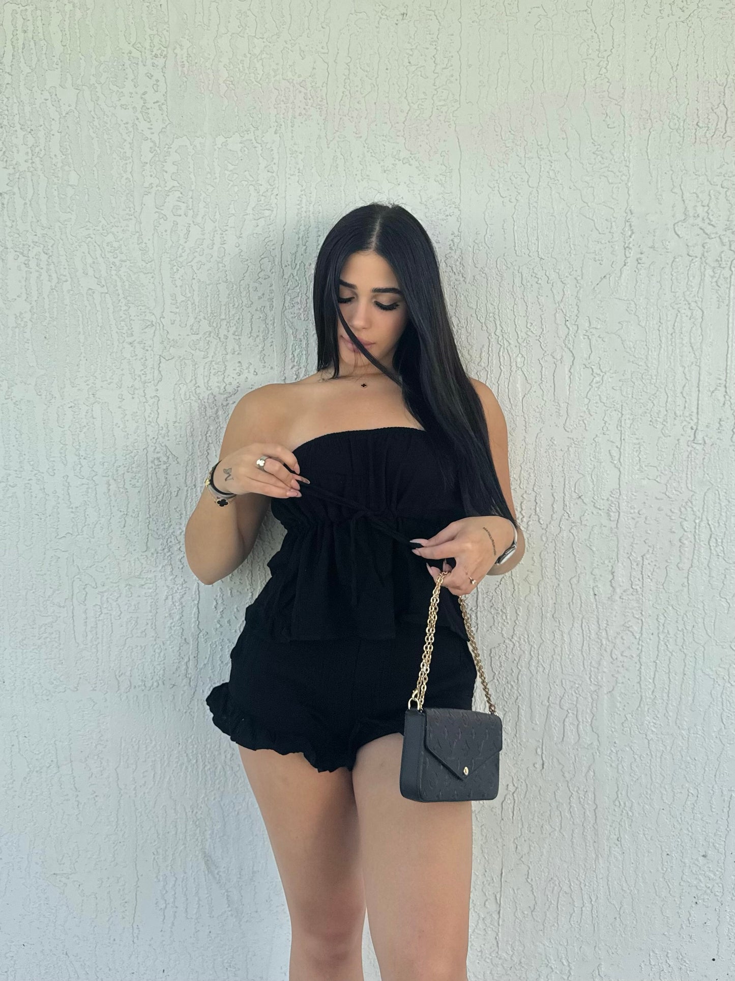Black Shorts Set