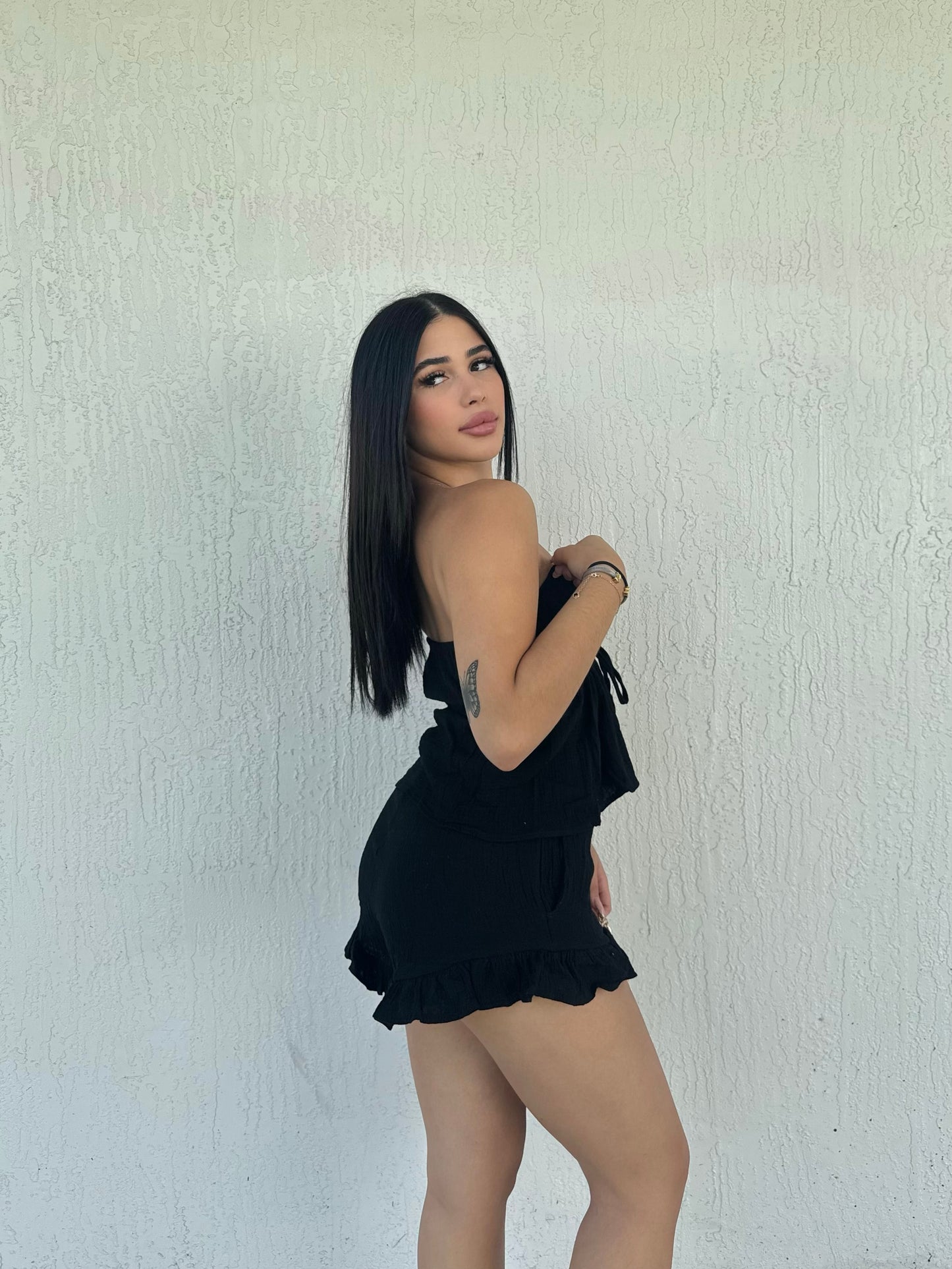 Black Shorts Set