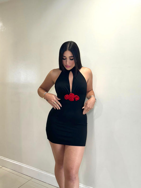 Black Rose Mini Dress